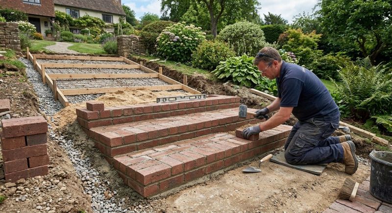 Brick Walkway Installation in Fairfield County, CT